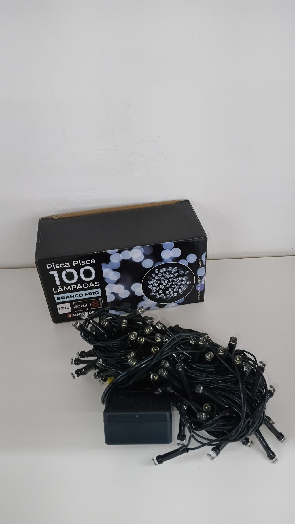 Pisca Led NW009C1001 Branco 9M Fio Verde