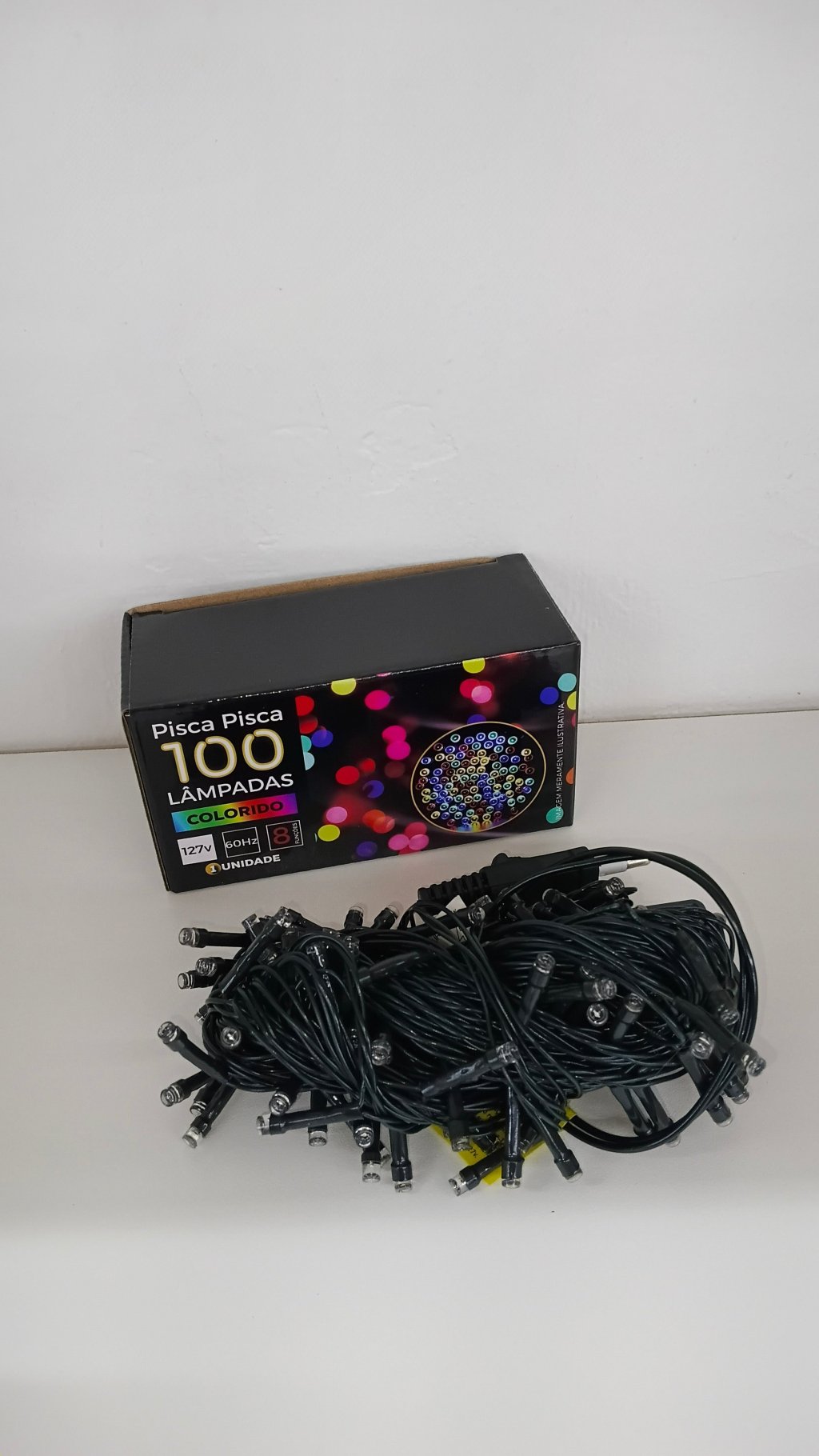 Pisca Led NW009M1001 Colorido 9m Fio Verde