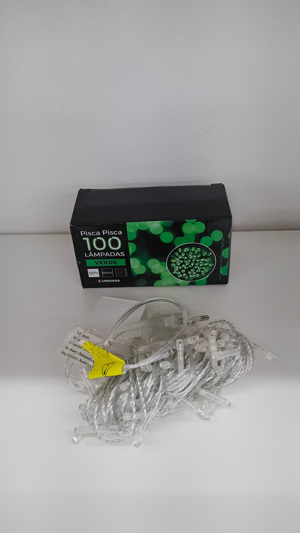Pisca Led NW009VD1001 Verde 9m Fio Transparente