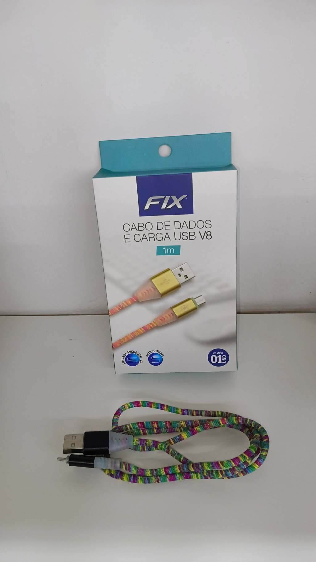 Cabo USB/V8 FXP01012 2.0A 1m