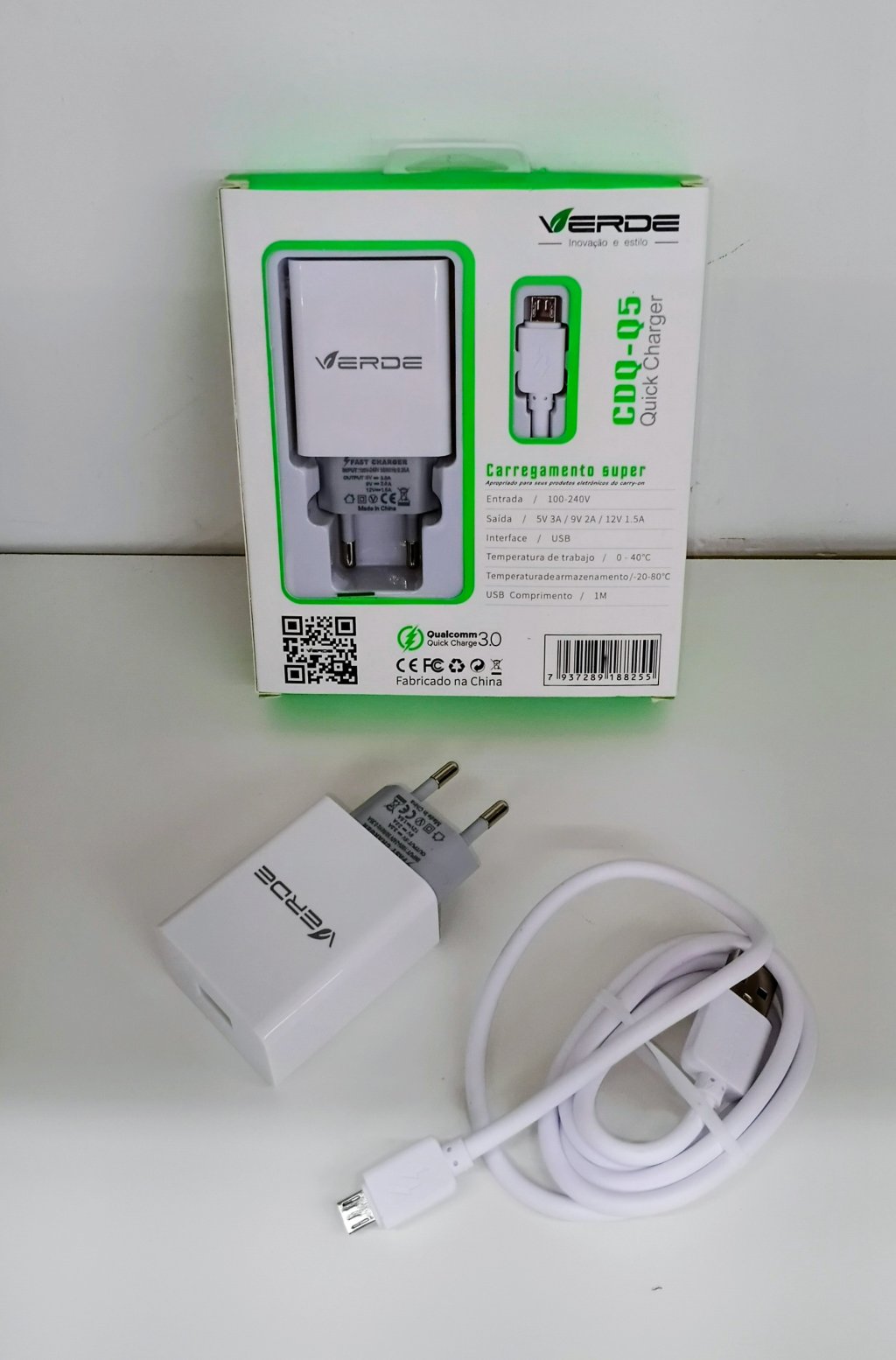 Carregador  V8 CDQ-Q5 3.0A 