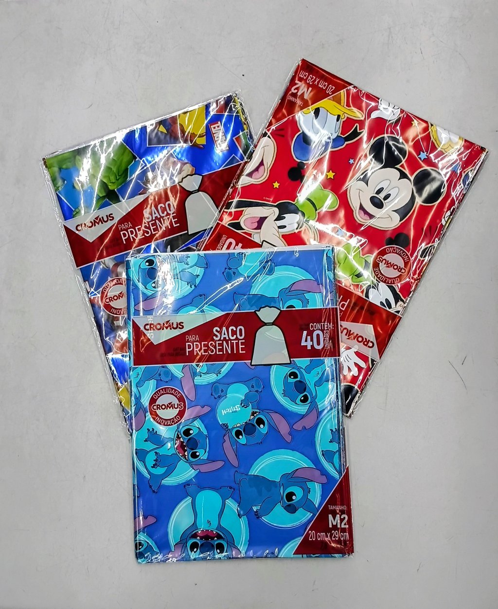 Sacos p/Presente 20x29cm Disney c/40