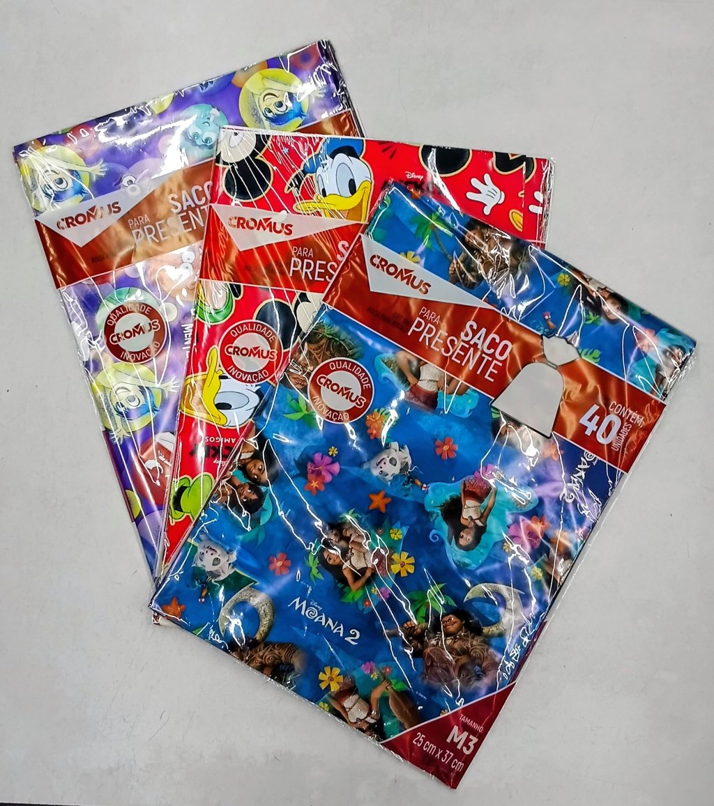 Sacos p/Presente 25x37cm Disney c/40