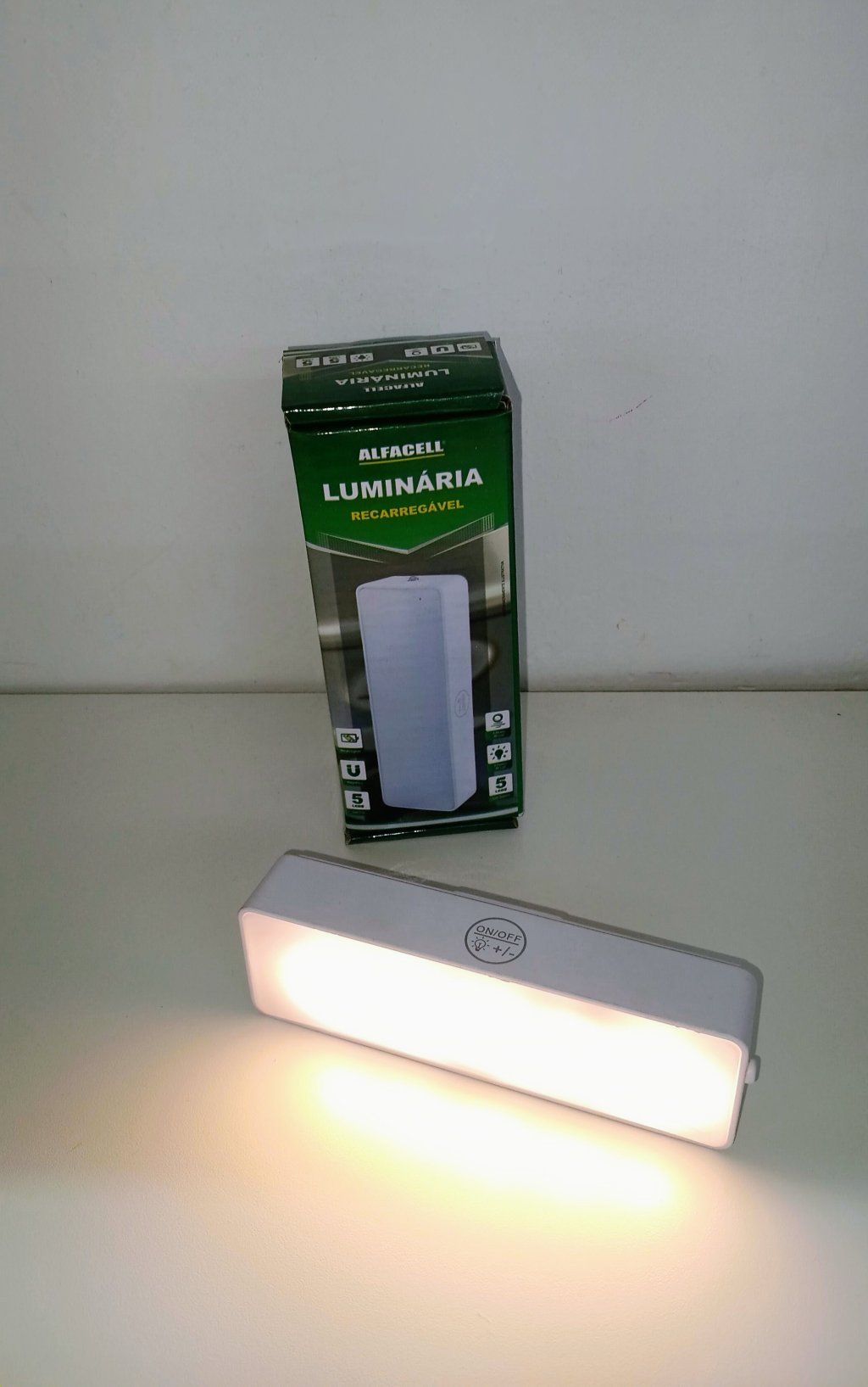 Luminária Recarregável ALL51159 Várias Funções 12x4cm