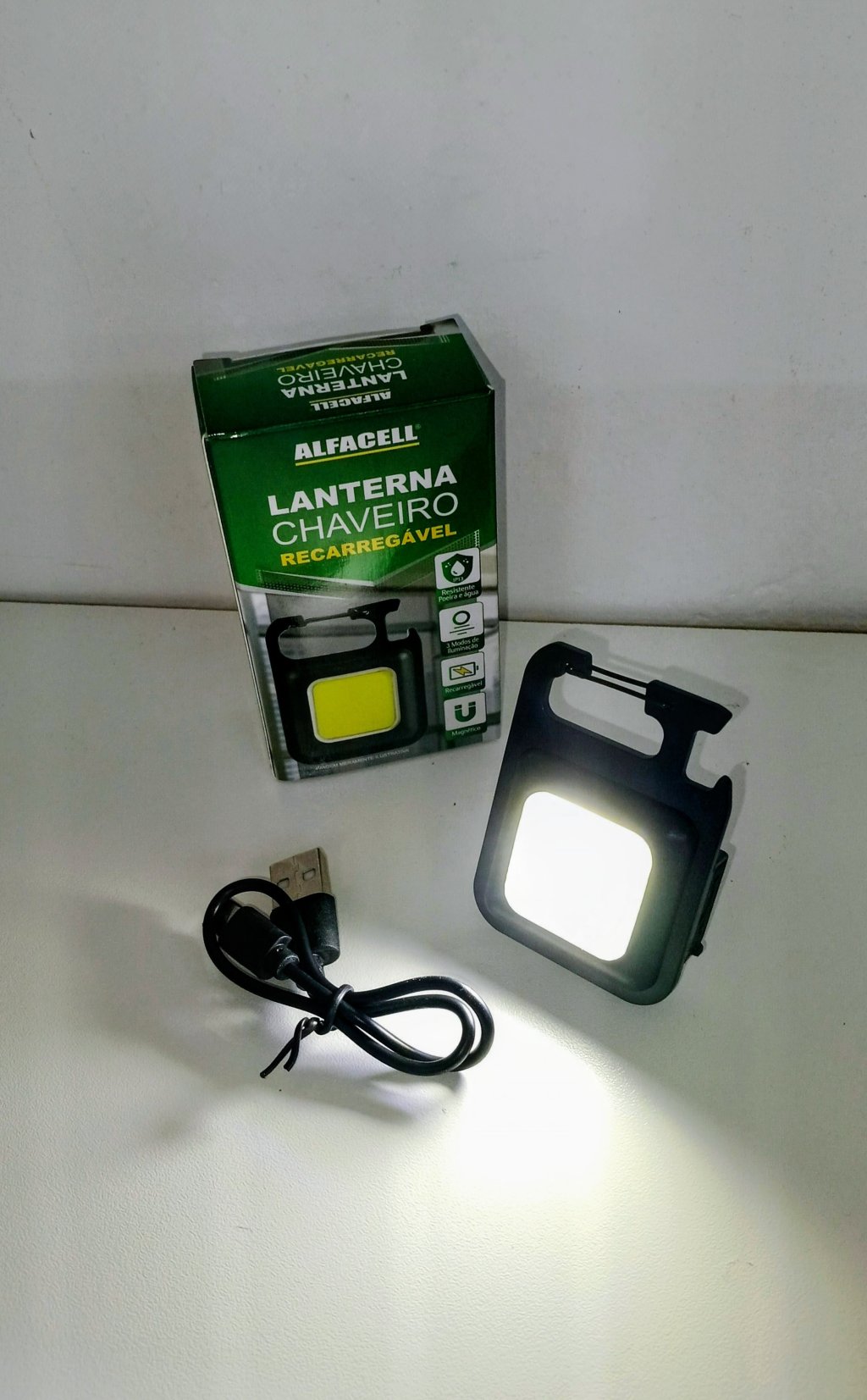 Luminária Led Recarregável ALL51162 Chaveiro e Abridor