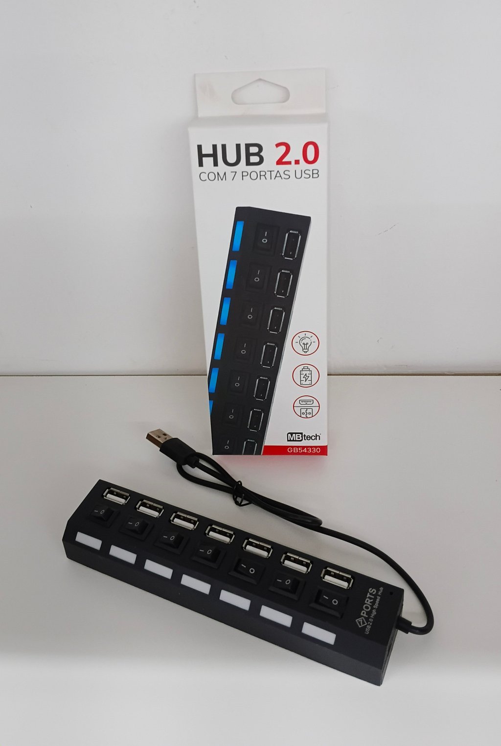 Hub Usb GB54330 c/7 Portas 2.0A 