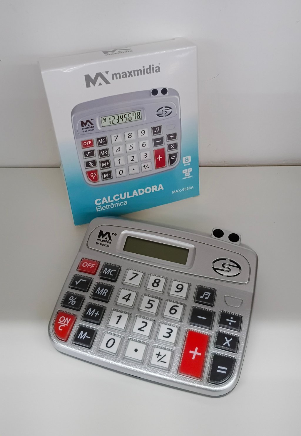 Calculadora a Pilha MAX-9838A 11x13cm