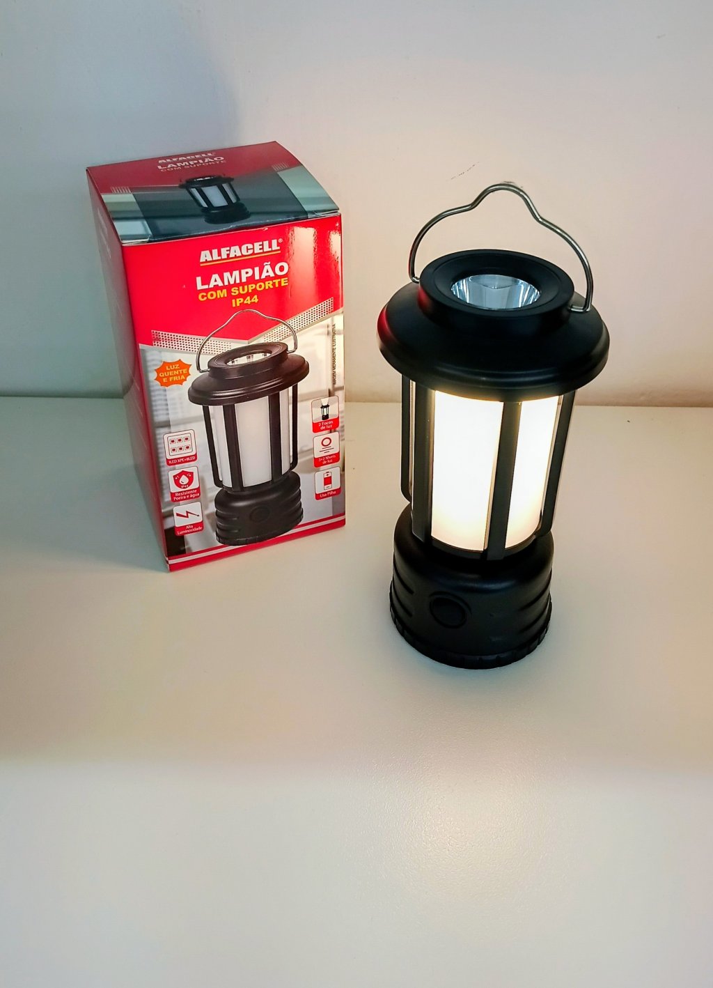 Lampião a Pilha ALL51192 5W 13cm Várias Funções 