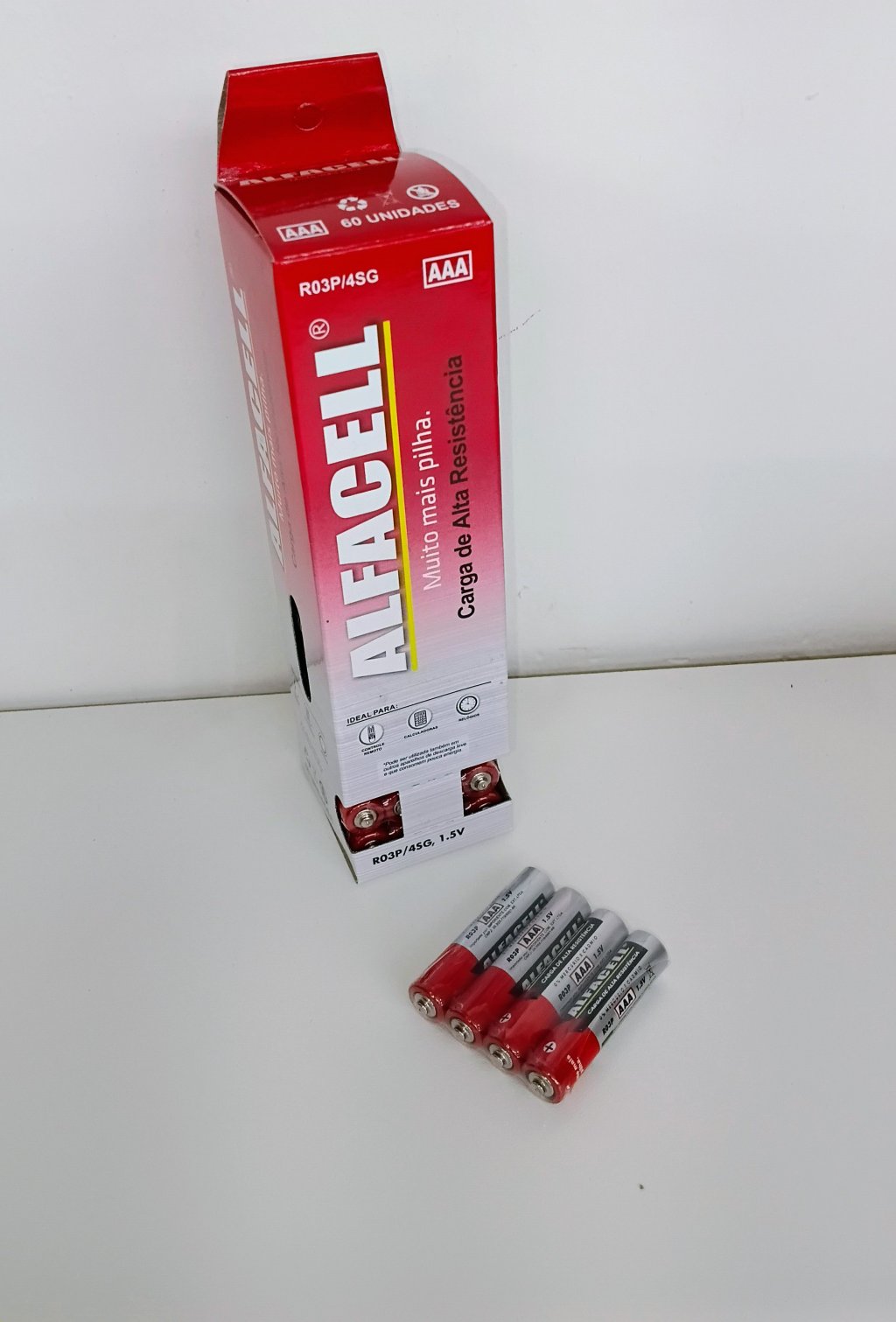 Pilha Alfacell R03P/4SG AAA c/60 
