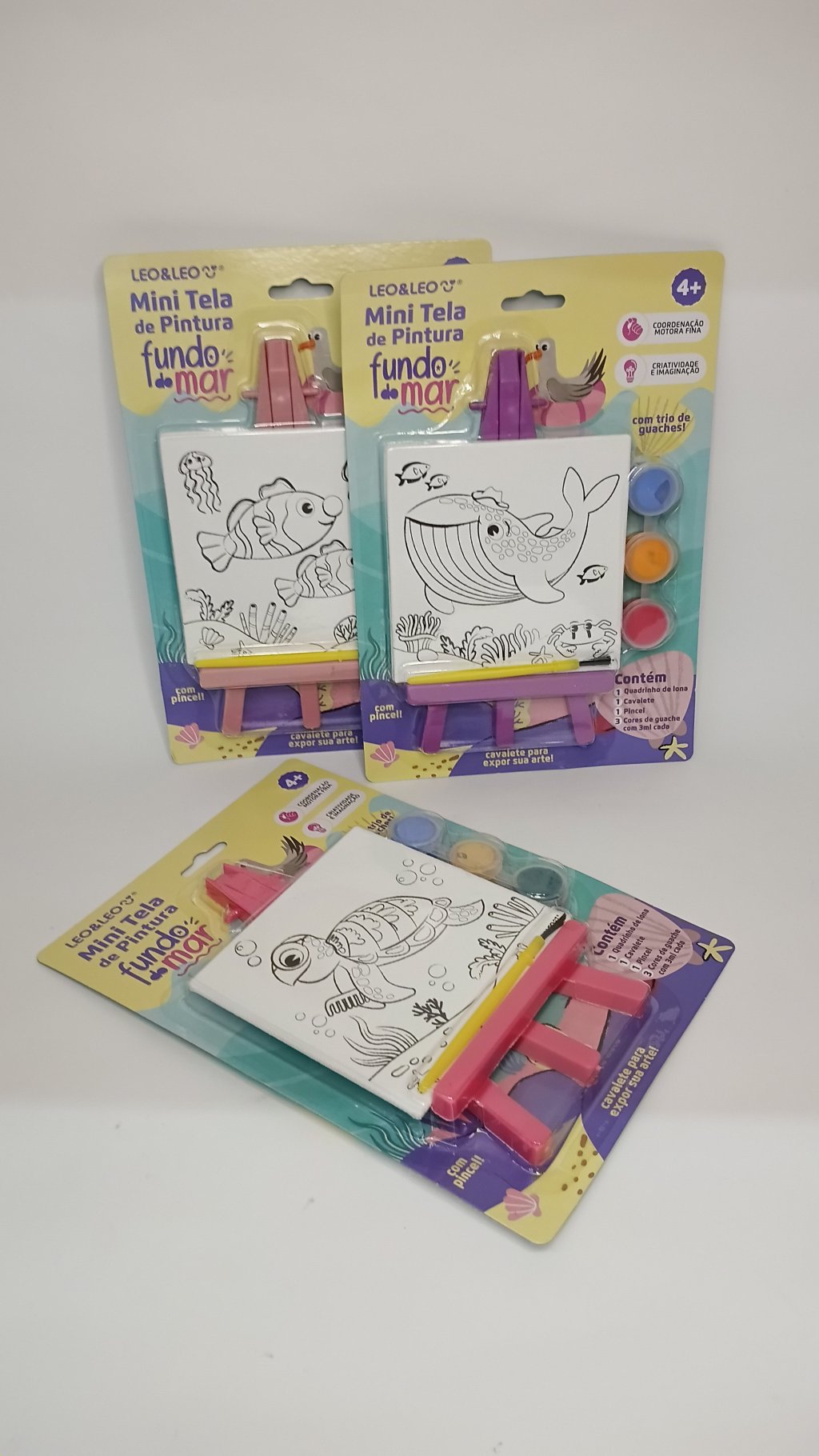 Mini Tela Pintura 10364 c/Guache e Pincel