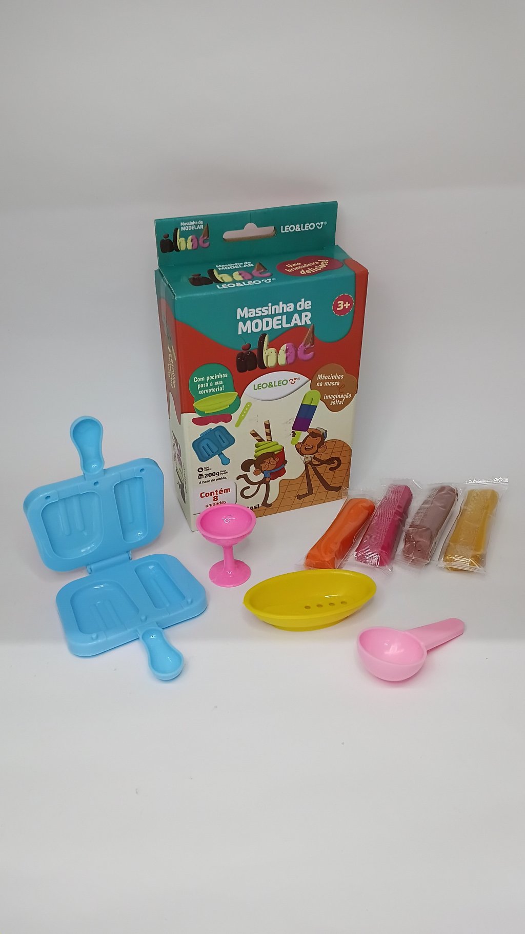 Kit Massinha de Modelar 73506 200g de Massinha + 11 Ferramentas 