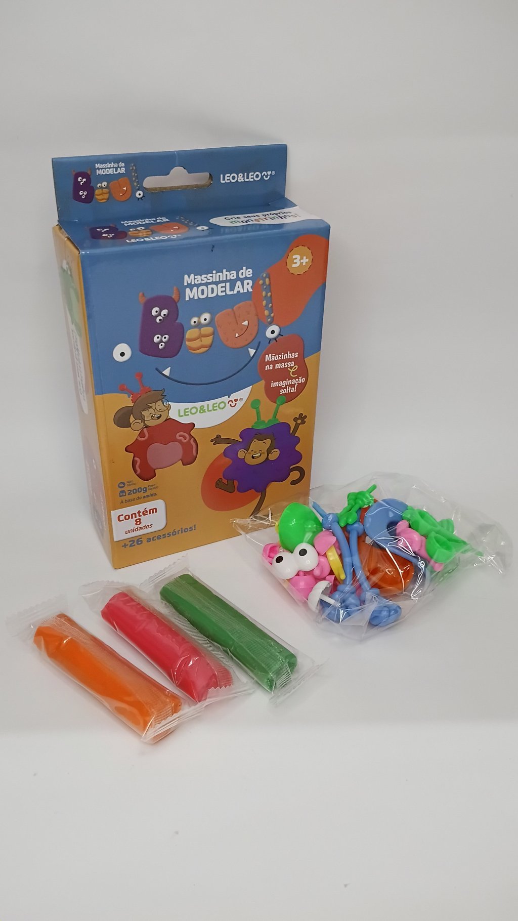 Kit Massinha de Modelar 73505 c/200g de Massinha + 26 Acessórios 