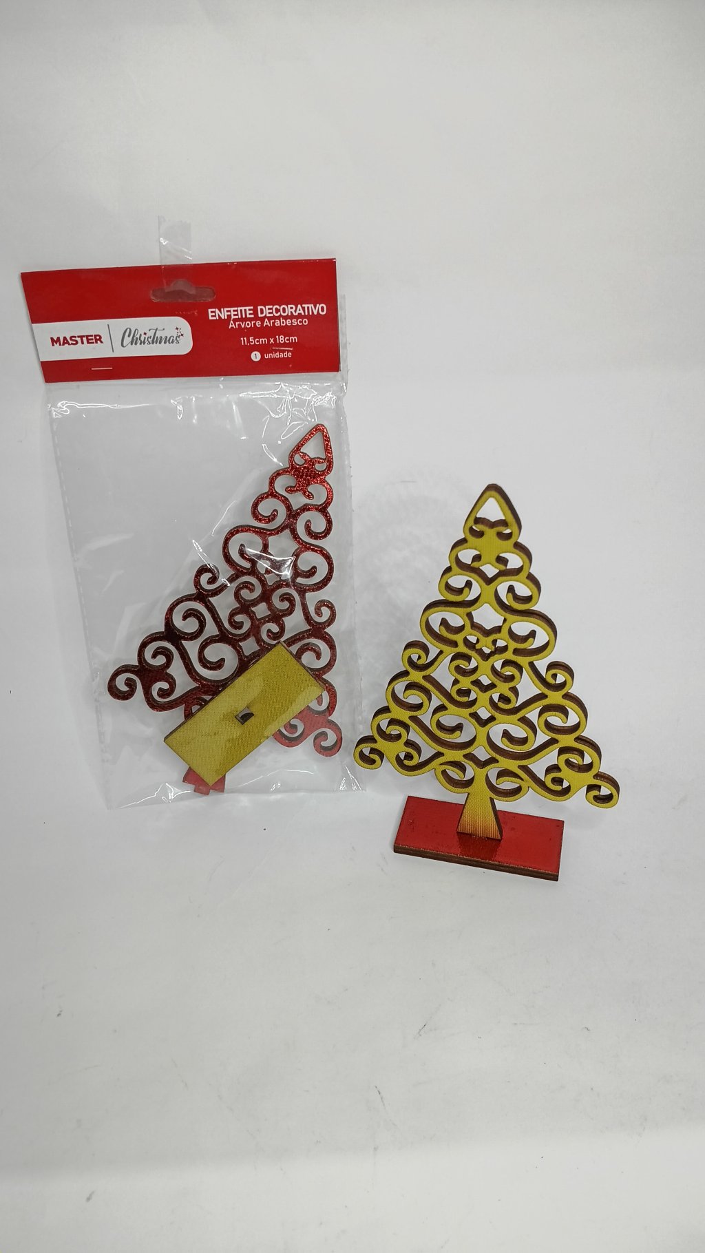 Enfeite Madeira Árvore WF1195 18cm