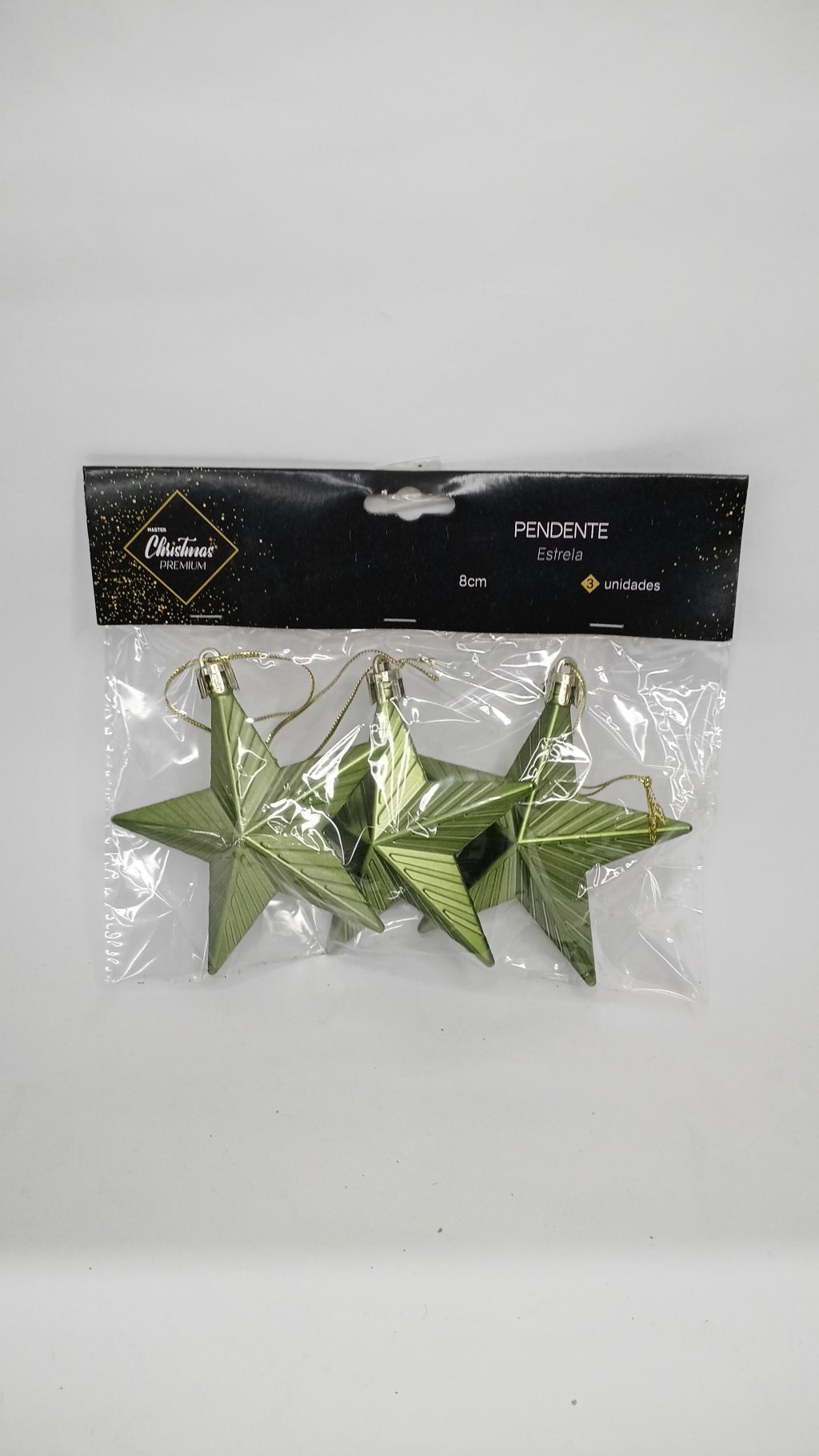 Pendente Estrela c/3 KX2433 8cm