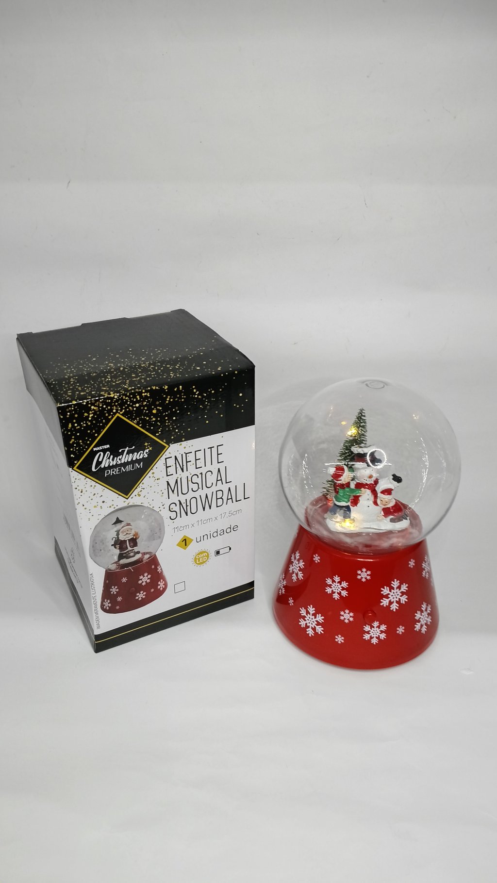Globo de Neve c/Luz e Musical JZ4784 17,5cm