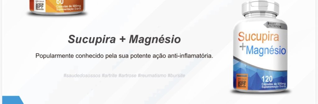 SUCUPIRA + MAGNÉSIO 500 mg 60 cps 