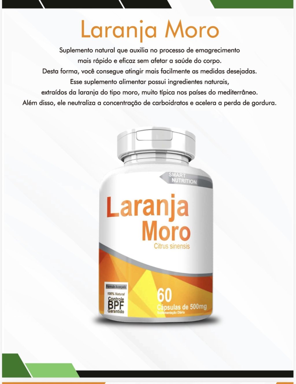 LARANJA MORO 500 mg 60 cps 