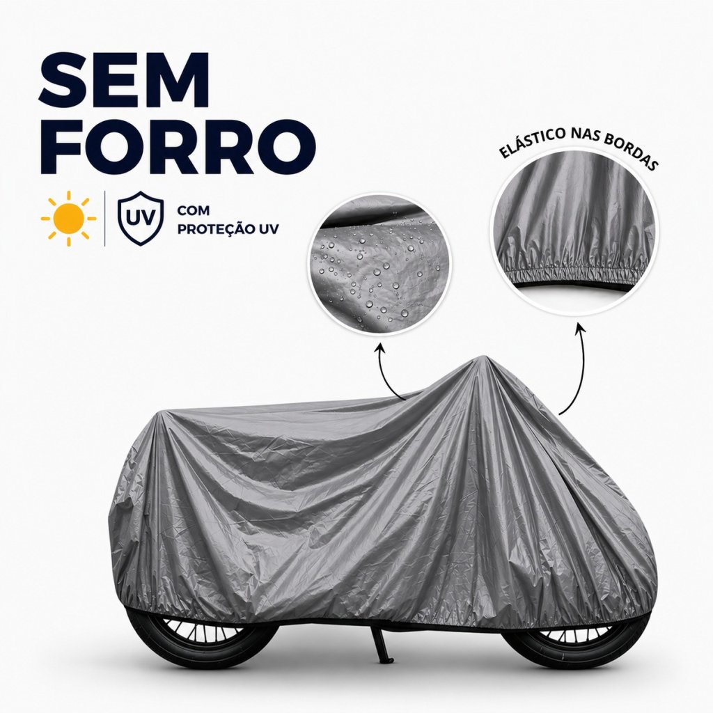 Capa de Cobrir Moto Sem Forro C/ Proteção UV