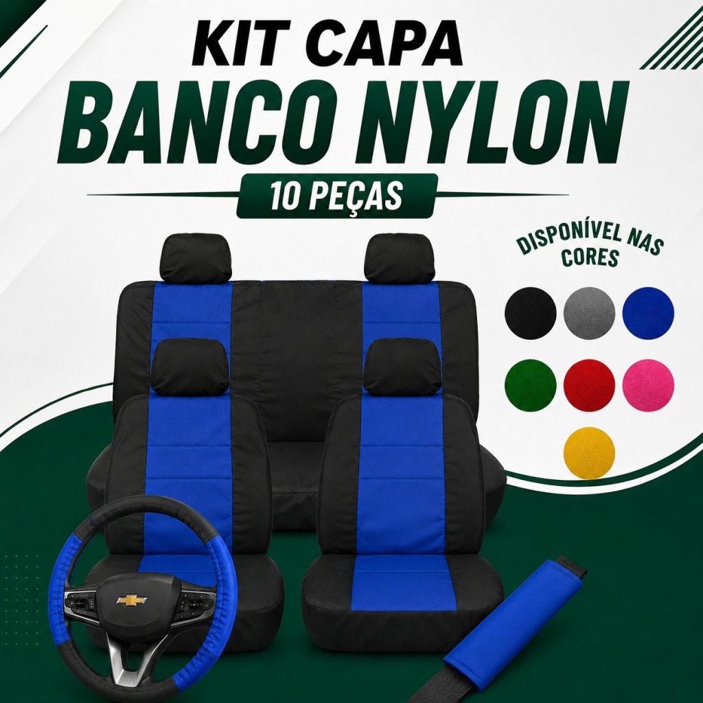 Kit Capa Banco Nylon 10 peças