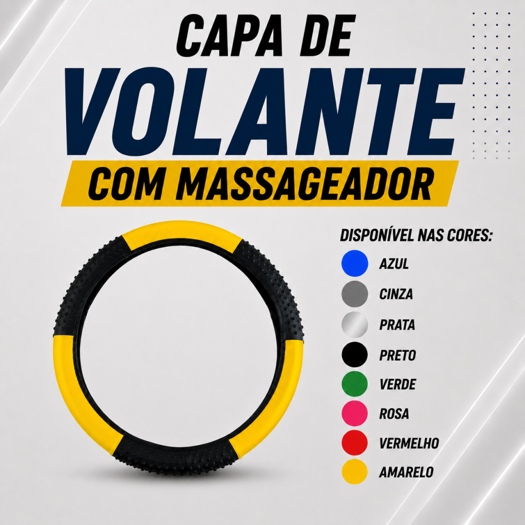 Capa de Volante com Massageador
