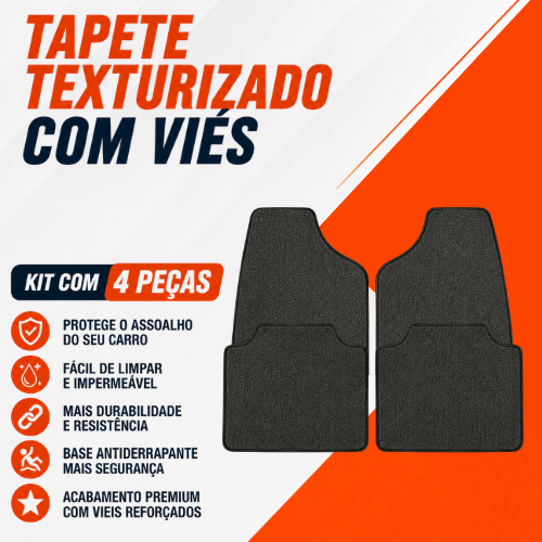 Tapete Automotivo Com Viés 4 peças - 9980
