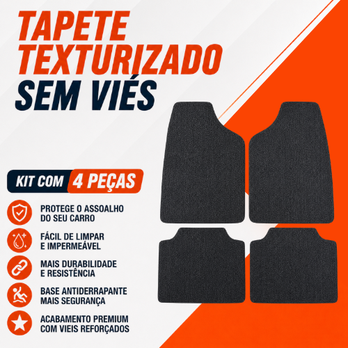 Tapete Automotivo Sem Viés 4 peças - 10020