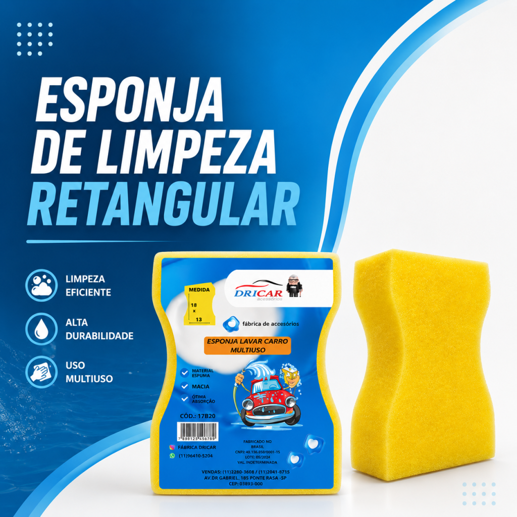 Esponja de Limpeza Retangular 13x18x05 - 17800