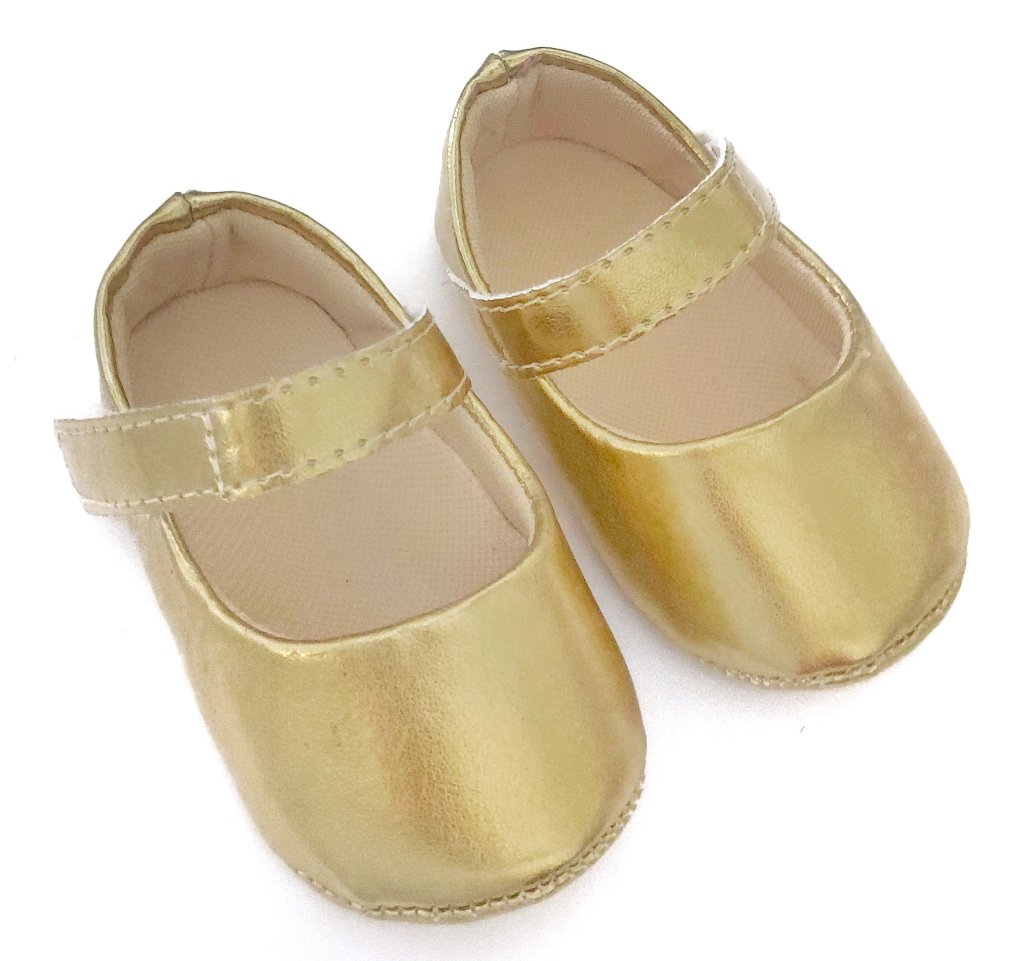Sapatinho Verniz Dourado (VELCRO)