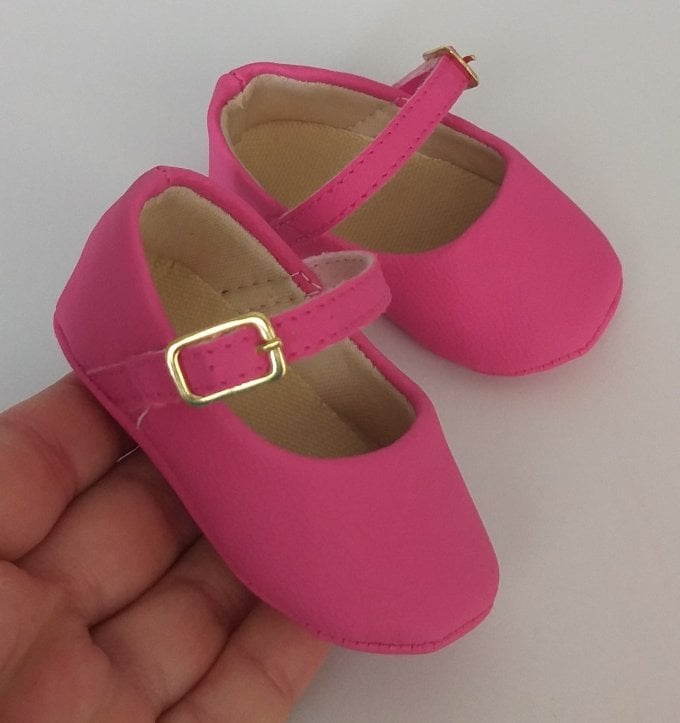 Sapatinho Courino Pink (fivela)