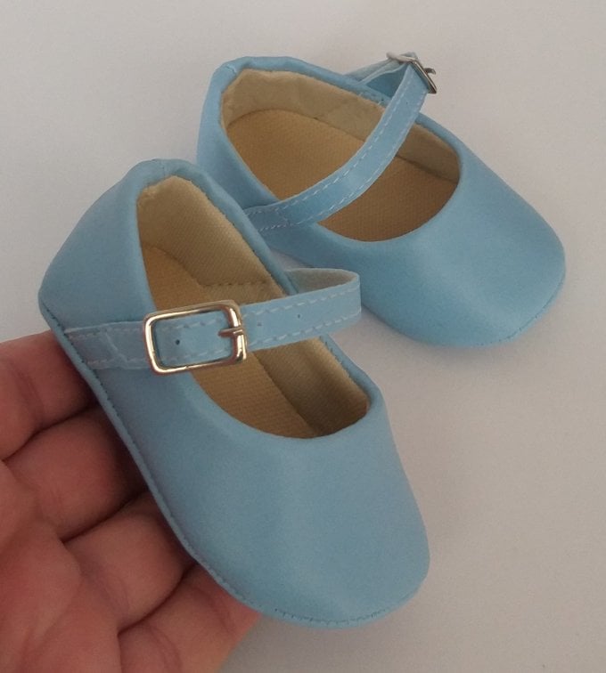 Sapatinho Courino Azul Claro (fivela)