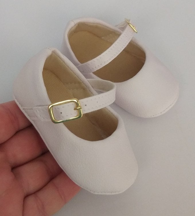 Sapatinho Courino Branco (Fivela)