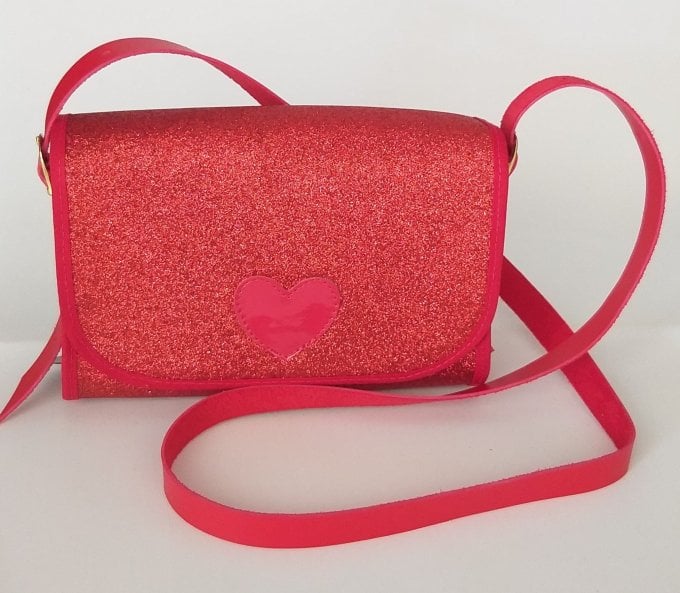 Bolsinha Charminho Gliter Vermelha 