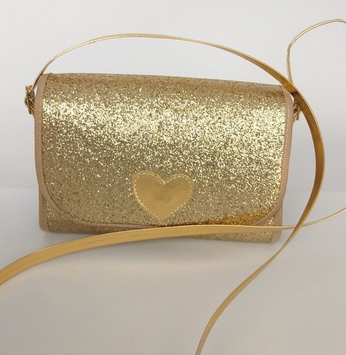 Bolsinha Charminho Gliter Dourada