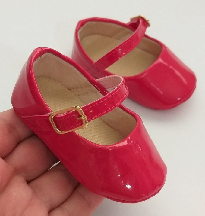 Sapatinho Verniz Vermelho (fivela)