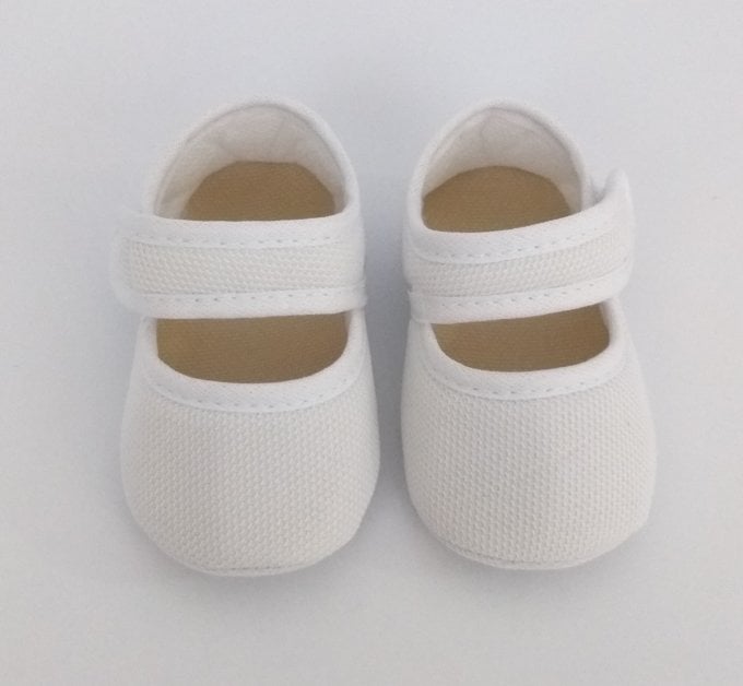 Sapatinho Jacar Boneca Branco