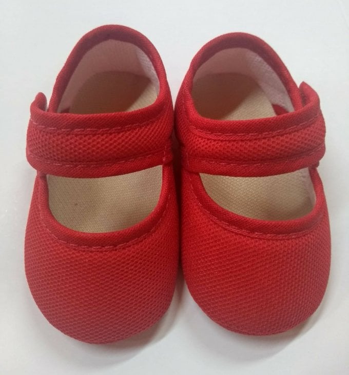 Sapatinho Jacar Boneca Vermelho 