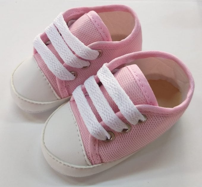 Tênis Cano Baixo Bicolor Rosa