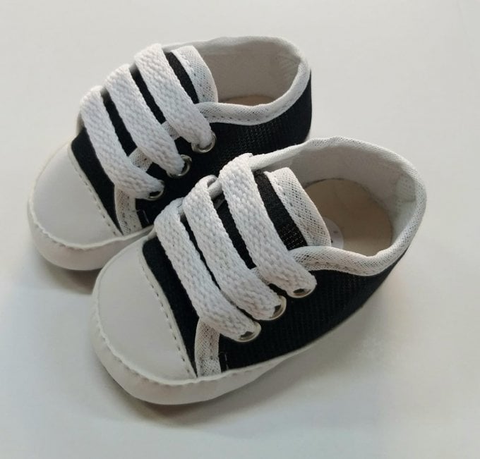 Tênis Cano Baixo Bicolor Preto