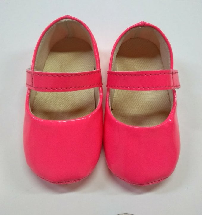 Sapatinho Verniz Neon Pink 