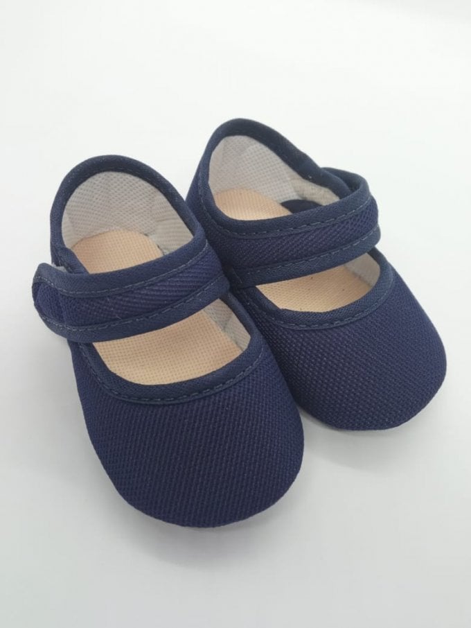 Sapatinho Jacar Boneca Azul Marinho 