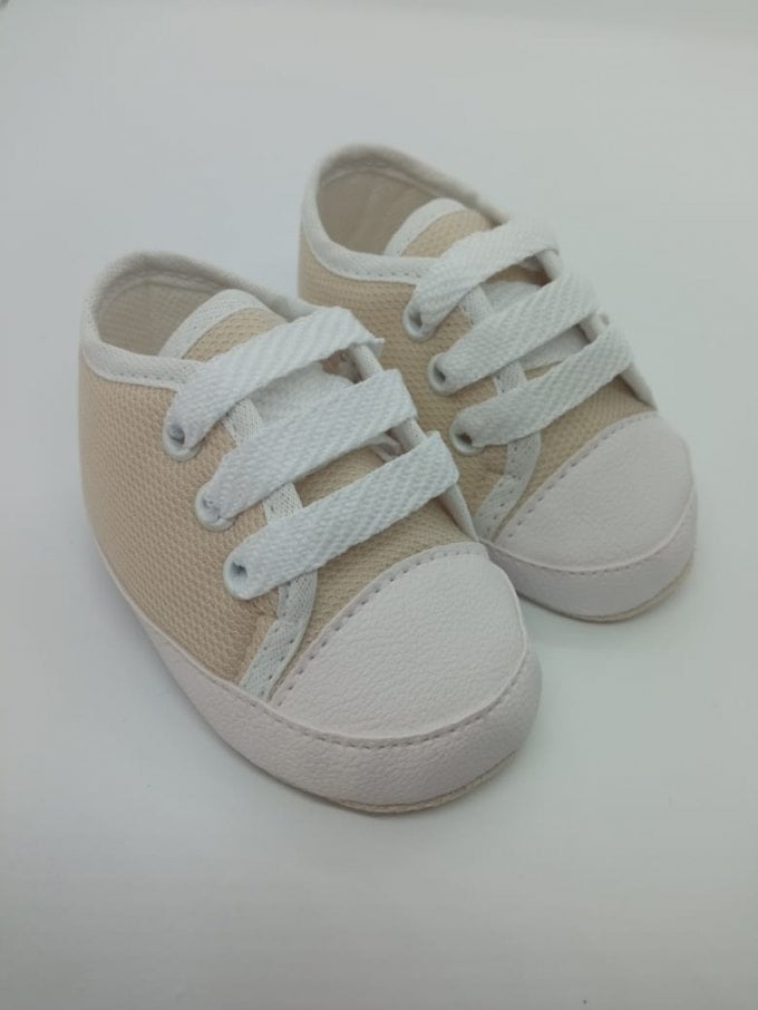 Tênis Cano Baixo Bicolor Marfim 