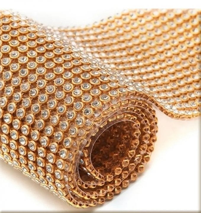 Manta de Strass Dourada 