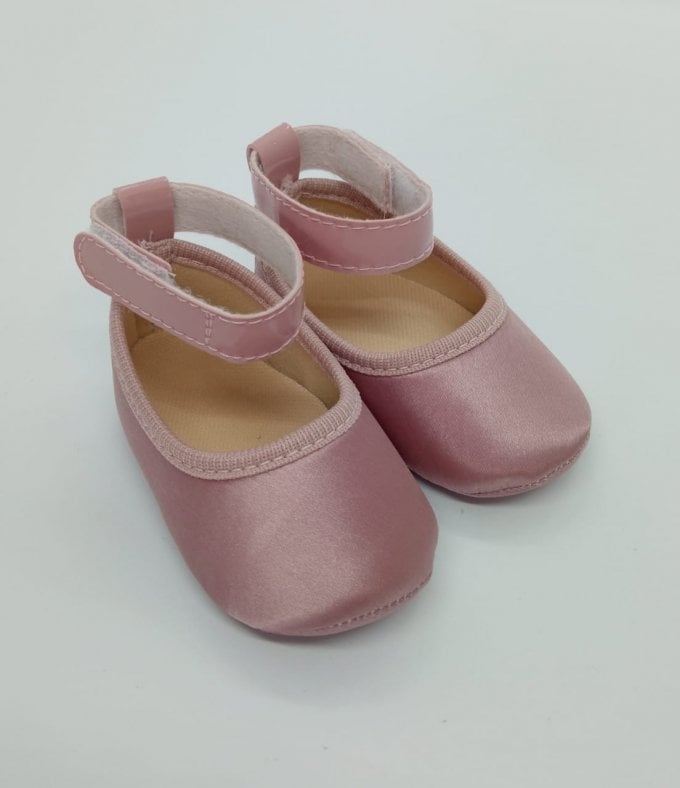 Sapatinho Cetim Tornozeleira ROSÊ 