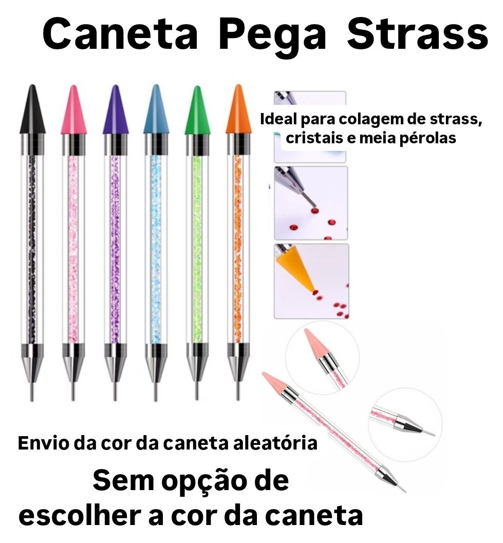 Caneta Pega Pérolas/Strass/Cristais