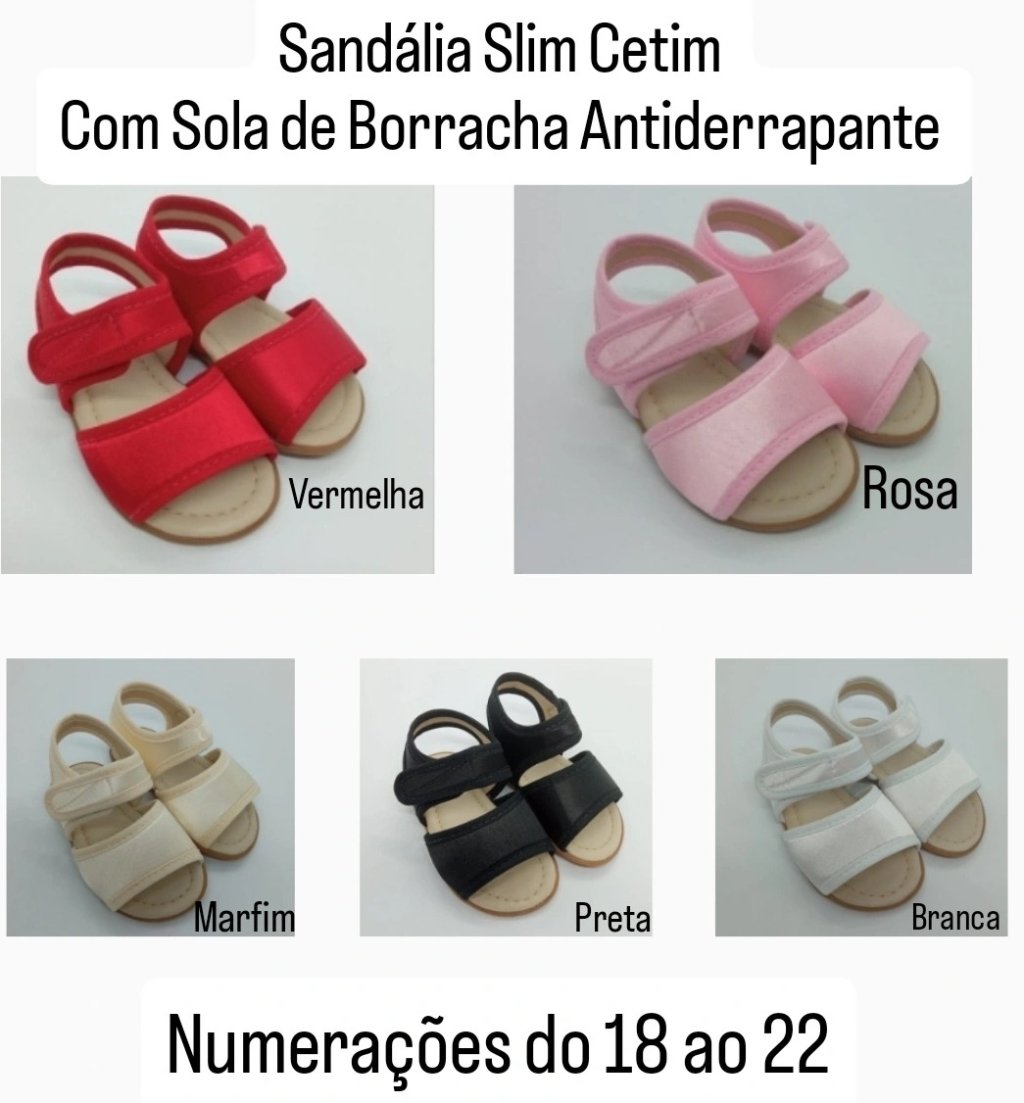 Sandália Slim Cetim com Sola de Borracha Antiderrapante 