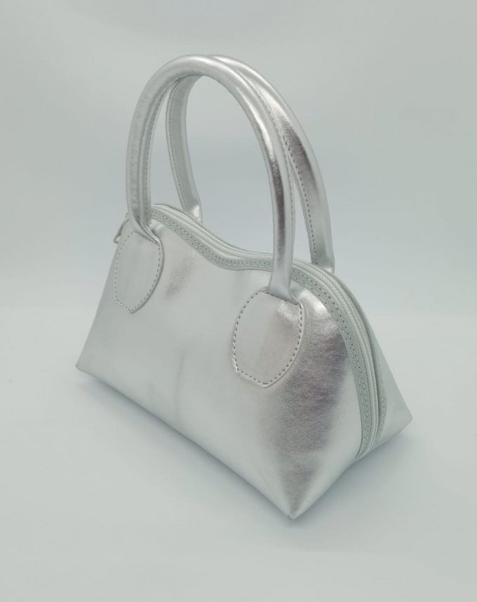 Bolsinha de Mão Verniz Prata 
