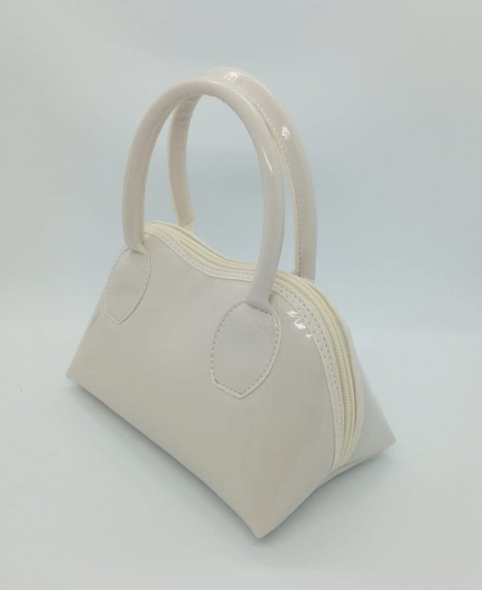 Bolsinha de Mão Verniz Marfim 