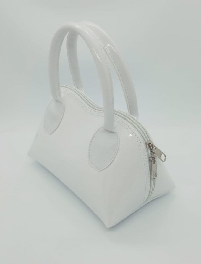 Bolsinha de Mão Verniz Branca 