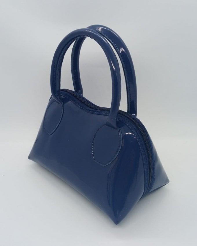 Bolsinha de Mão Verniz Azul Marinho 
