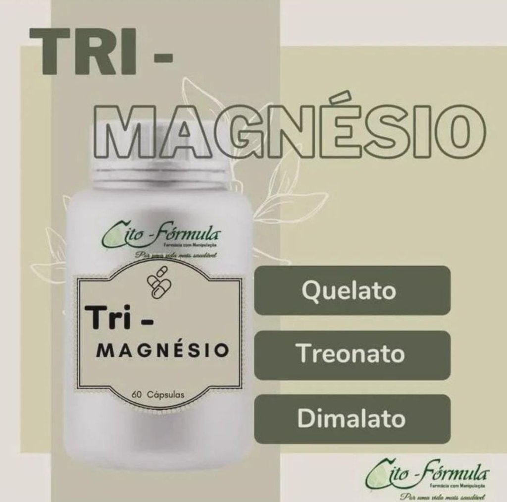 TRI MAGNÉSIO 500mg 60 capsulas